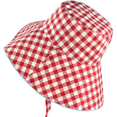 Hoeden - Gårda Poppy Checkered sun hat (rood)