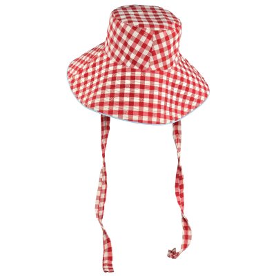 Hoeden - Gårda Poppy Checkered sun hat (rood)