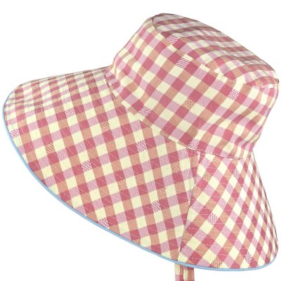 Hoeden - Gårda Poppy Checkered sun hat (roze)