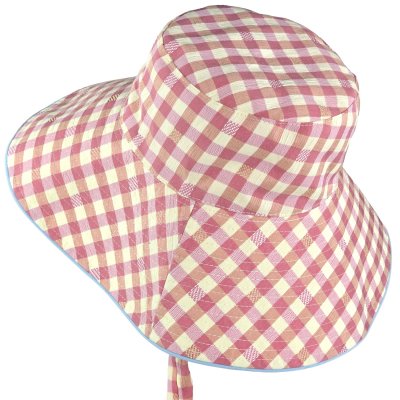 Hoeden - Gårda Poppy Checkered sun hat (roze)