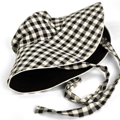 Hoeden - Gårda Poppy Checkered sun hat (zwart)