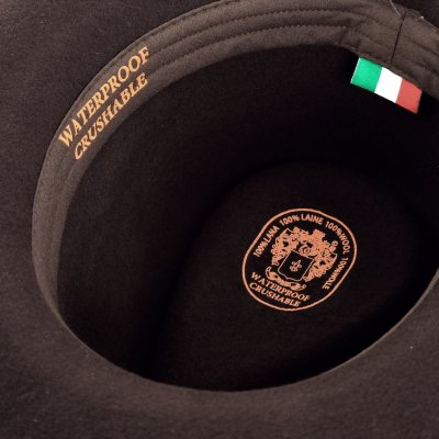 Hoeden - Gårda Santaquin Crushable Wool felt Western hat (bruin)