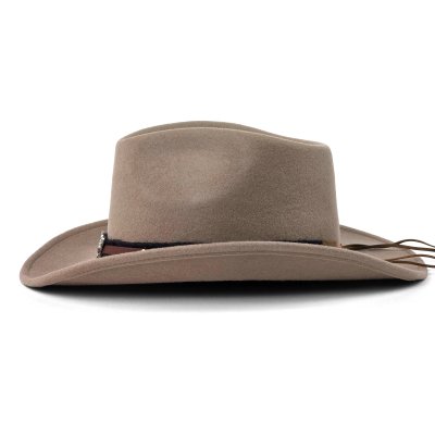 Hoeden - Gårda Santaquin Crushable Wool felt Western hat (taupe)