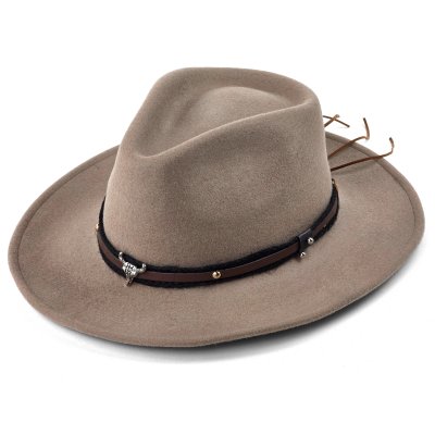 Hoeden - Gårda Santaquin Crushable Wool felt Western hat (taupe)