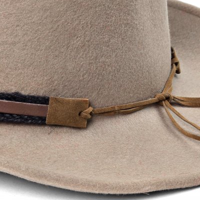 Hoeden - Gårda Santaquin Crushable Wool felt Western hat (taupe)