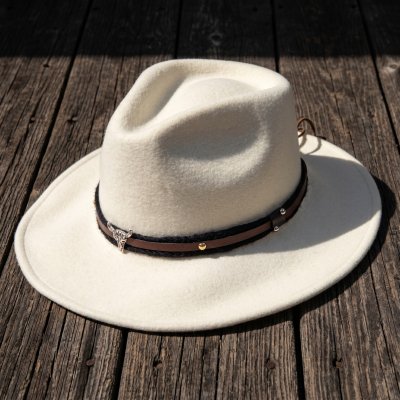 Hoeden - Gårda Santaquin Crushable Wool felt Western hat (wit)