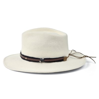 Hoeden - Gårda Santaquin Crushable Wool felt Western hat (wit)