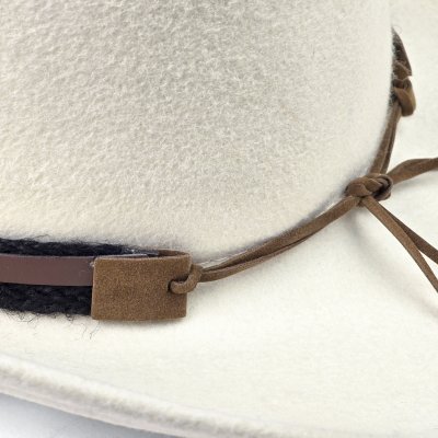 Hoeden - Gårda Santaquin Crushable Wool felt Western hat (wit)