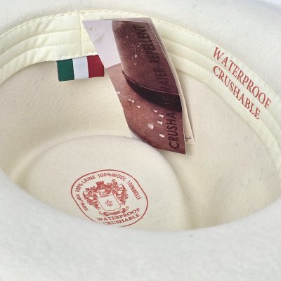 Hoeden - Gårda Santaquin Crushable Wool felt Western hat (wit)