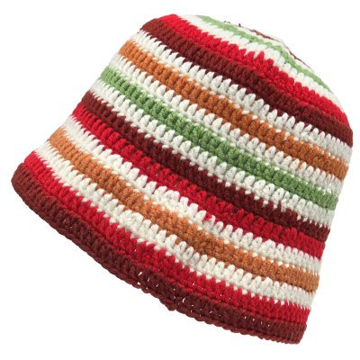 Hoeden - Gårda Solero Knitted Bucket Hat (rood/multi)