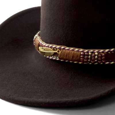 Hoeden - Gårda Toquerville Crushable Wool felt Western hat (bruin)