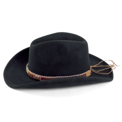 Hoeden - Gårda Toquerville Crushable Wool felt Western hat (zwart)