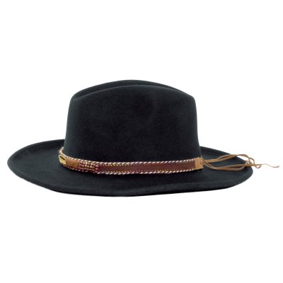 Hoeden - Gårda Toquerville Crushable Wool felt Western hat (zwart)