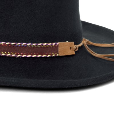 Hoeden - Gårda Toquerville Crushable Wool felt Western hat (zwart)