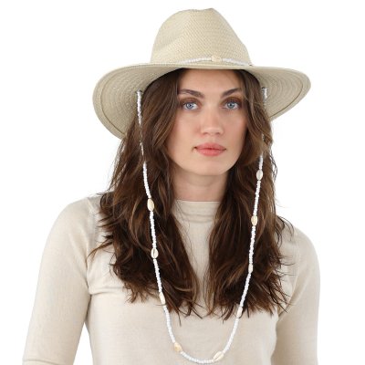 Stro hoed - Gårda Valencia Fedora (beige)