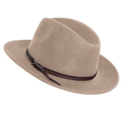 Hoeden - Gårda Vicenza Crushable Wool felt Fedora (beige)