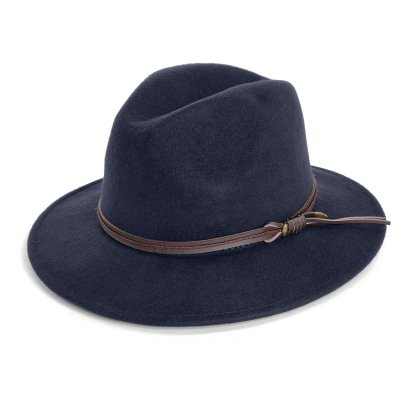Hoeden - Gårda Vicenza Crushable Wool felt Fedora (blauw)