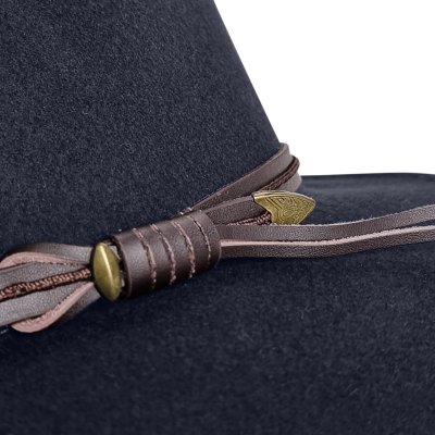 Hoeden - Gårda Vicenza Crushable Wool felt Fedora (blauw)