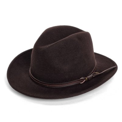 Hoeden - Gårda Vicenza Crushable Wool felt Fedora (bruin)