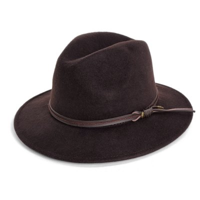 Hoeden - Gårda Vicenza Crushable Wool felt Fedora (bruin)