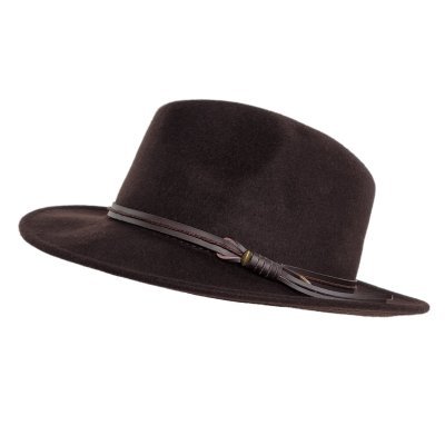 Hoeden - Gårda Vicenza Crushable Wool felt Fedora (bruin)