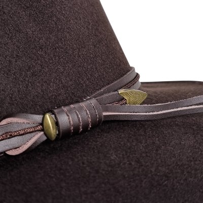 Hoeden - Gårda Vicenza Crushable Wool felt Fedora (bruin)