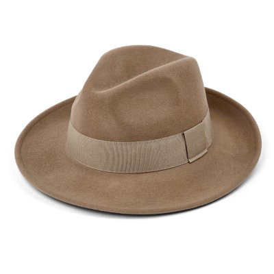 Hoeden - Gårda Volterra Fedora Wool Hat (beige)