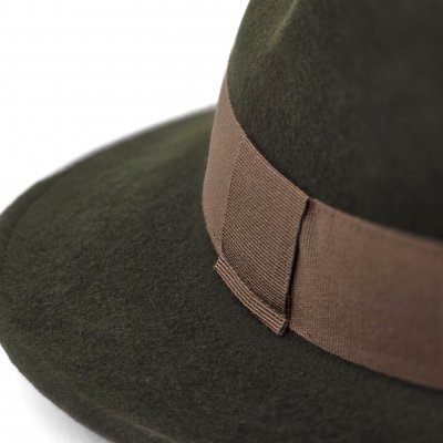 Hoeden - Gårda Volterra Fedora Wool Hat (militair groen/beige)