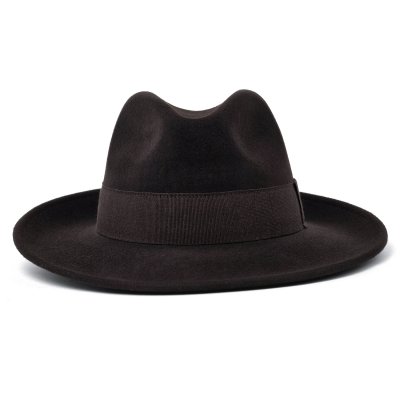 Hoeden - Gårda Volterra Fedora Wool Hat (donkerbruin)