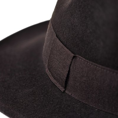 Hoeden - Gårda Volterra Fedora Wool Hat (donkerbruin)