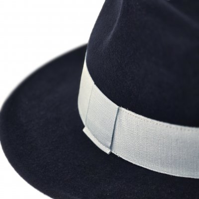 Hoeden - Gårda Volterra Fedora Wool Hat (marineblauw/gebroken wit)