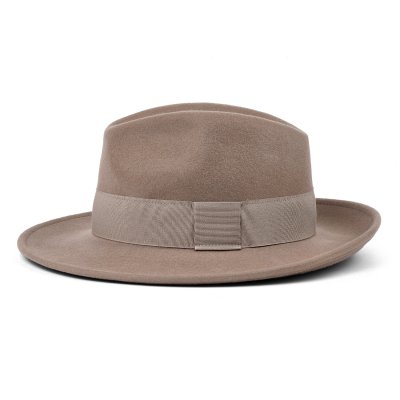 Hoeden - Gårda Volterra Fedora Wool Hat (taupe)