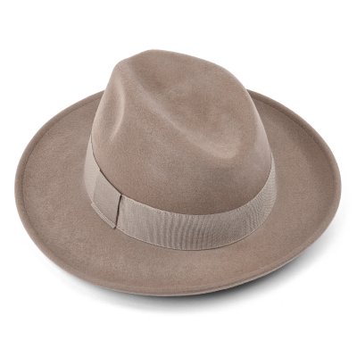 Hoeden - Gårda Volterra Fedora Wool Hat (taupe)