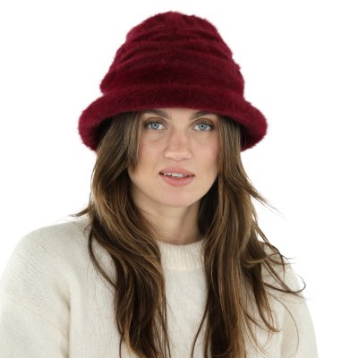 Hoeden - Gårda Atri Angora Cloche (bordeaux)