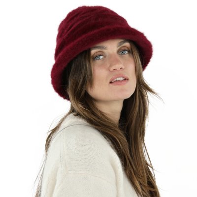 Hoeden - Gårda Atri Angora Cloche (bordeaux)