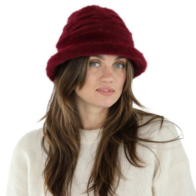 Hoeden - Gårda Atri Angora Cloche (bordeaux)