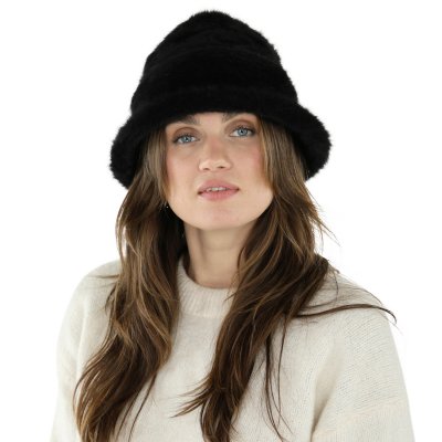 Hoeden - Gårda Atri Angora Cloche (zwart)