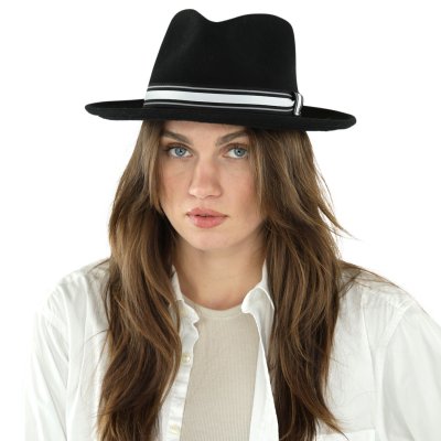 Hoeden - Gårda Belluno Crushable Wool felt Fedora (zwart)