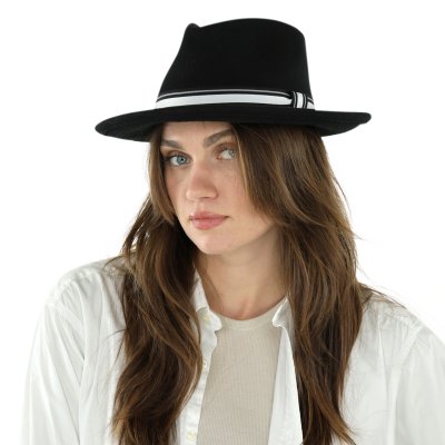 Hoeden - Gårda Belluno Crushable Wool felt Fedora (zwart)