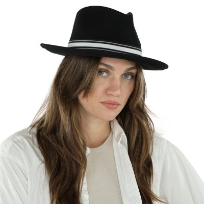 Hoeden - Gårda Belluno Crushable Wool felt Fedora (zwart)