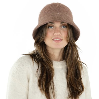 Hoeden - Gårda Liskeard Angora Bucket Hat (bruin)