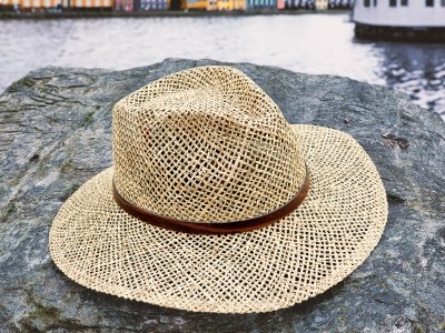 Hoeden - Gårda Oliveto Seagrass Fedora (naturel)