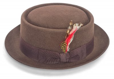 Hoeden - Gårda Russel Pork Pie (bruin)