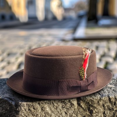 Hoeden - Gårda Russel Pork Pie (bruin)