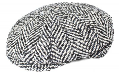 Flat cap - Gårda Venice Wool Newsboy Cap (zwart/wit/blauw)