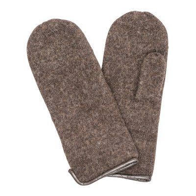 Handschoenen - HK Ladies Knitted mitten Felted Virgin Wool Unlined (beige)