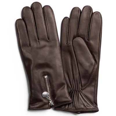 Handschoenen - HK Women's Hairsheep Leather Zip Glove with Wool Lining (bruin)