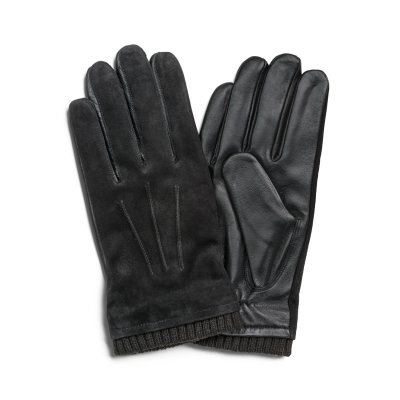 Handschoenen - HK Men's Touch glove Lamb suede/Lamb nappa, Wool blend lining (zwart)