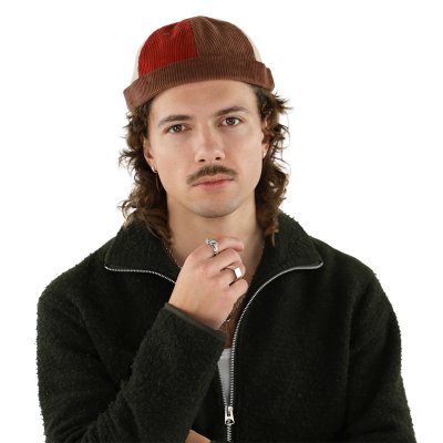 Muts - Gårda Lockport Docker Beanie (bruin/rood/crème)