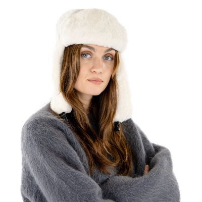 Pilotenmuts - Gårda Angora Trapper Hat (wit)